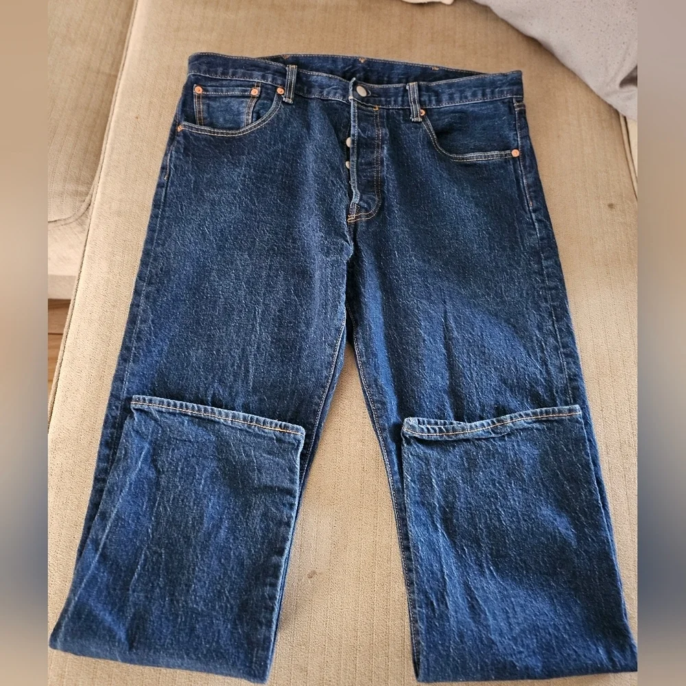 LEvi’s 501 ’93 Big E Straight Leg Jeans Vintage Button Fly Deni Men's sz W38 L32